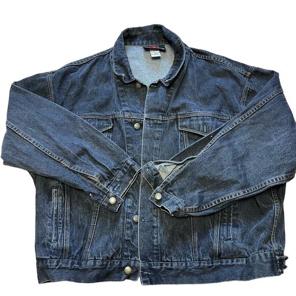 Vtg Black Jean Jacket Greatland Apparel size XL - Picture 1 of 4